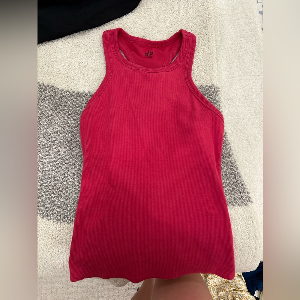 Alo Yoga ribbed aspire full length tank top